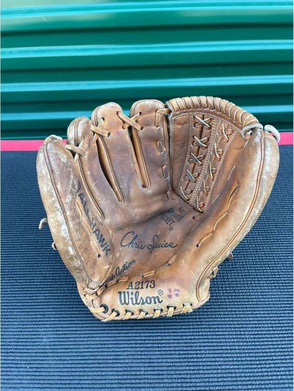 Vintage Wilson A2173 Chris Speier Ballhawk Leather Baseball Glove LHT
